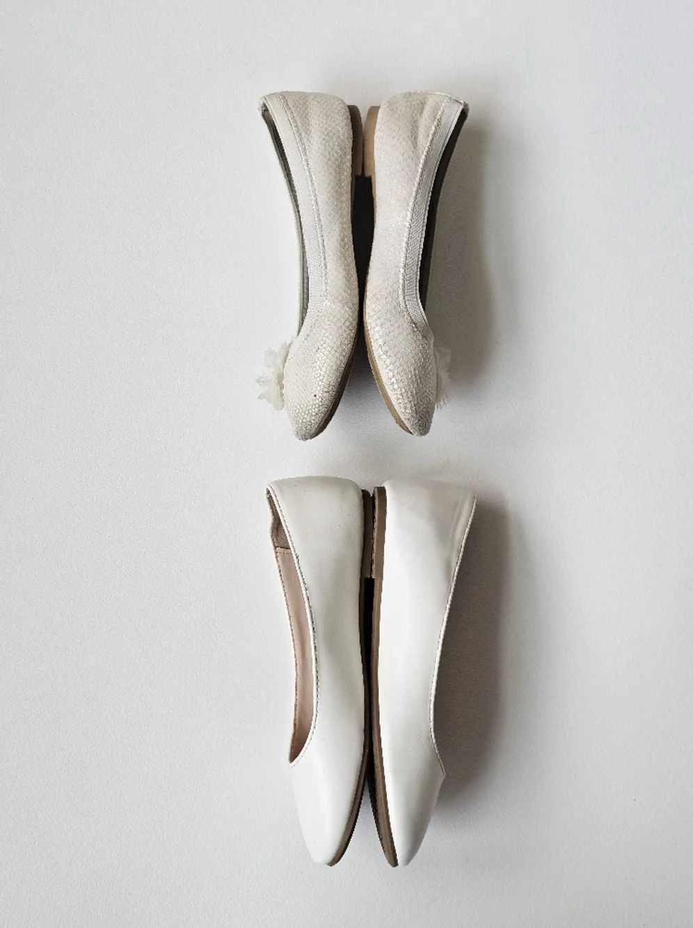 Girls Ballet Flats Bundle Size 13 & 13.5 White Dress Shoes Cherokee Y•not